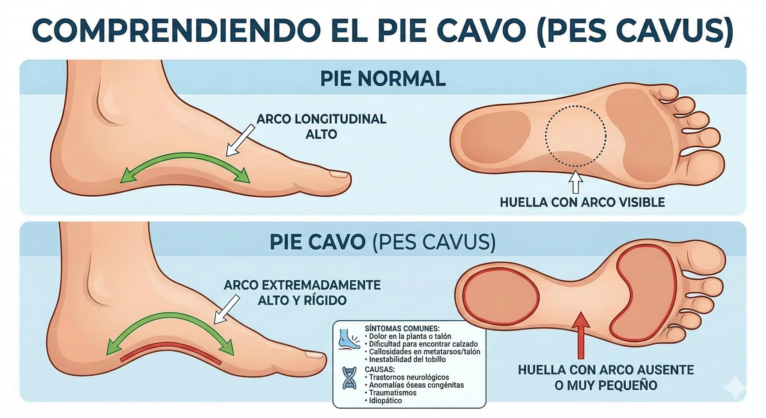 Pie Cavo: Por qué el exceso de arco causa dolor y cómo la Baropodometría es la clave para tu alivio